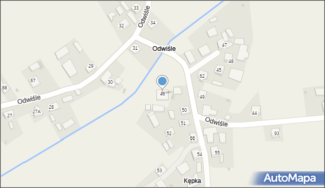 Odwiśle, Odwiśle, 46, mapa Odwiśle