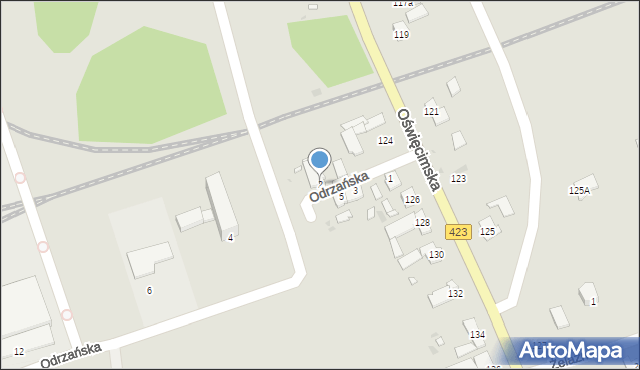 Opole, Odrzańska, 2, mapa Opola