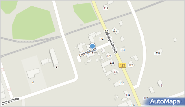 Opole, Odrzańska, 3, mapa Opola