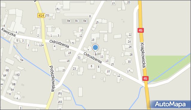 Opole, Odrodzenia, 9, mapa Opola