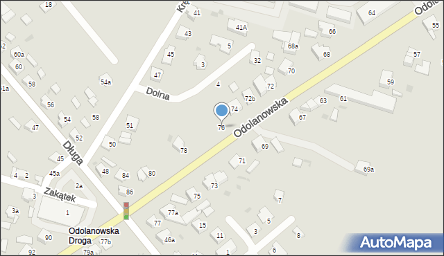 Ostrów Wielkopolski, Odolanowska, 76, mapa Ostrów Wielkopolski
