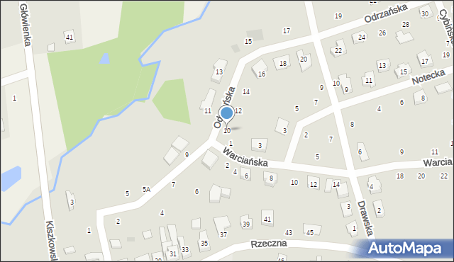 Pobiedziska, Odrzańska, 10, mapa Pobiedziska