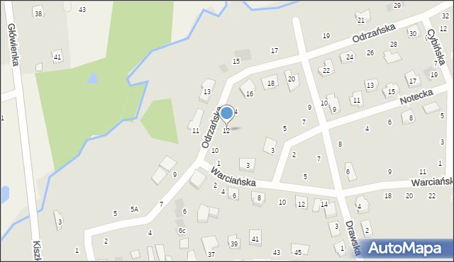 Pobiedziska, Odrzańska, 12, mapa Pobiedziska