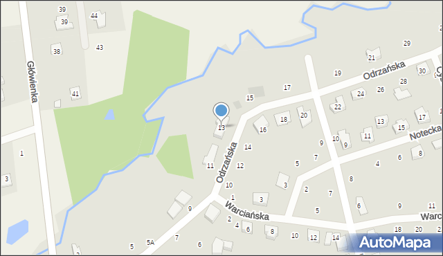 Pobiedziska, Odrzańska, 13, mapa Pobiedziska