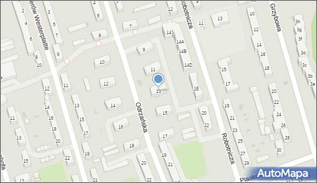 Police, Odrzańska, 13, mapa Police