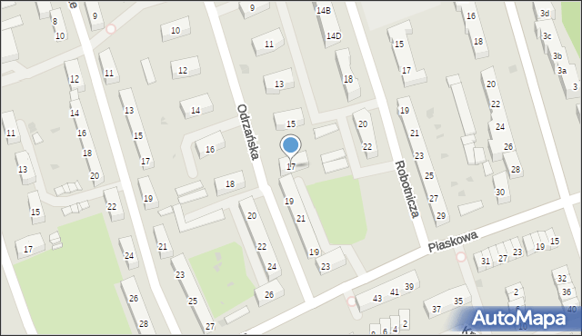 Police, Odrzańska, 17, mapa Police