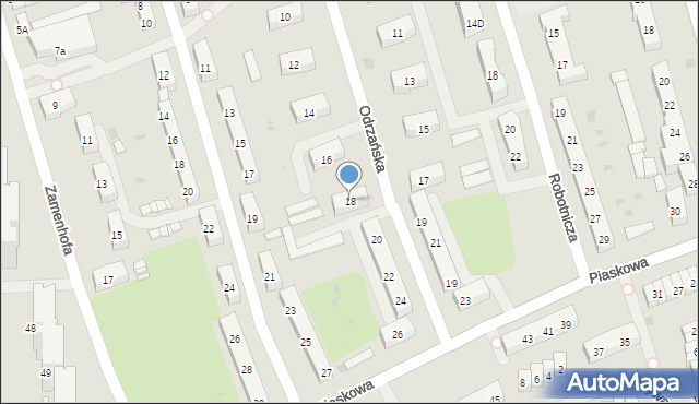 Police, Odrzańska, 18, mapa Police