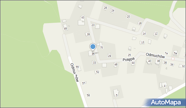 Potępa, Odmuchów, 35, mapa Potępa