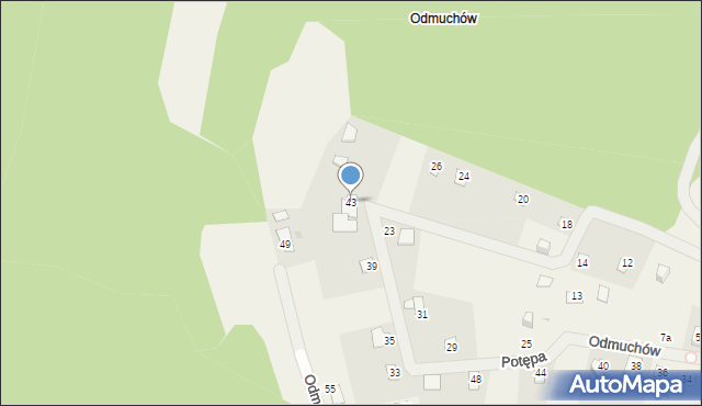 Potępa, Odmuchów, 43, mapa Potępa