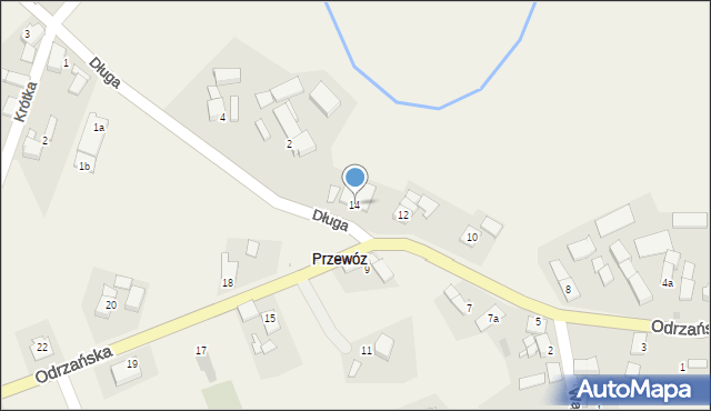 Przewóz, Odrzańska, 14, mapa Przewóz