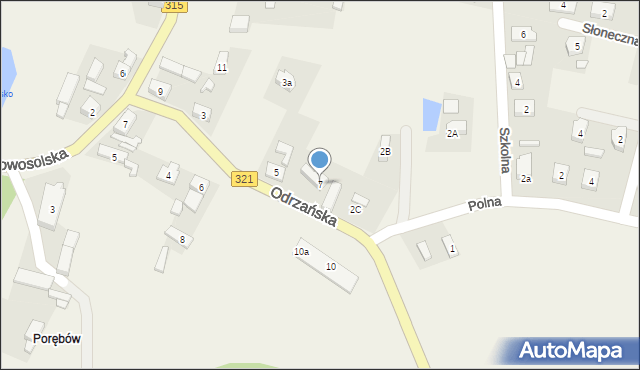 Przyborów, Odrzańska, 7, mapa Przyborów