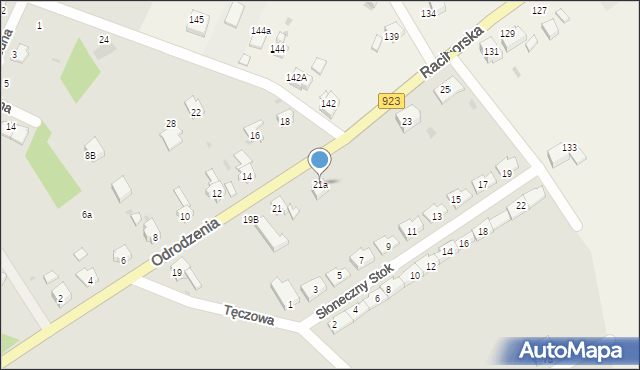 Racibórz, Odrodzenia, 21a, mapa Racibórz