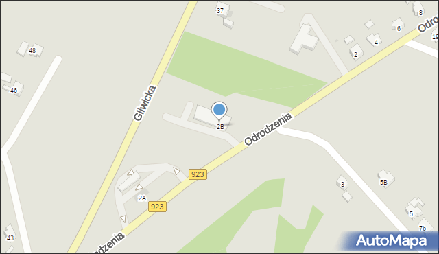 Racibórz, Odrodzenia, 2B, mapa Racibórz