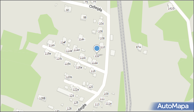 Radlin, Odległa, 112, mapa Radlin