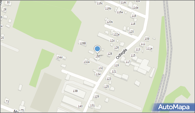 Radlin, Odległa, 130, mapa Radlin