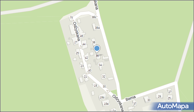 Raszówka, Odzyskana, 36, mapa Raszówka