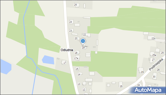 Rogów, Odludna, 19, mapa Rogów