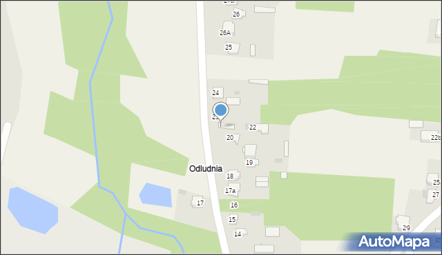 Rogów, Odludna, 21, mapa Rogów