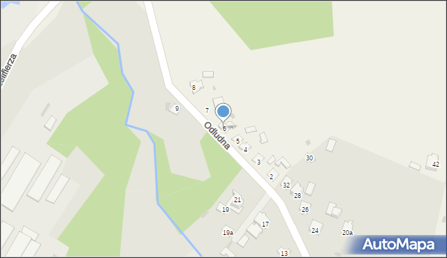 Rogów, Odludna, 6, mapa Rogów