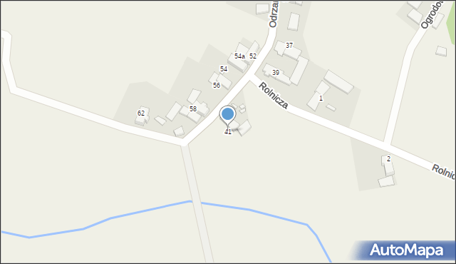 Rybna, Odrzańska, 41, mapa Rybna