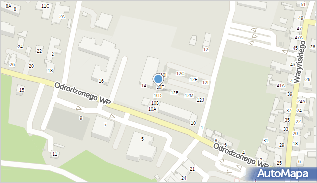 Sława, Odrodzonego Wojska Polskiego, 10E, mapa Sława