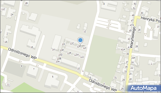 Sława, Odrodzonego Wojska Polskiego, 12G, mapa Sława