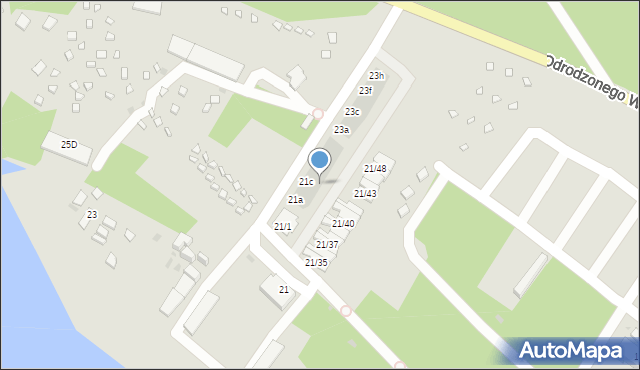 Sława, Odrodzonego Wojska Polskiego, 21l, mapa Sława