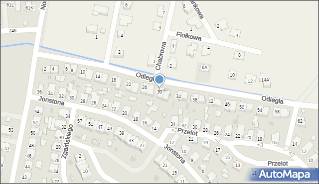 Szamotuły, Odległa, 30, mapa Szamotuły