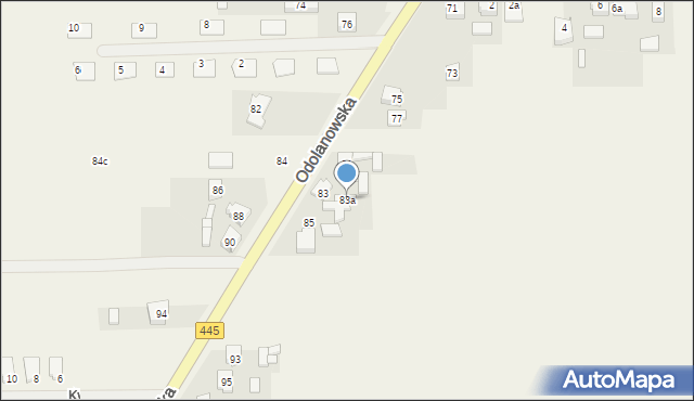 Topola Mała, Odolanowska, 83a, mapa Topola Mała