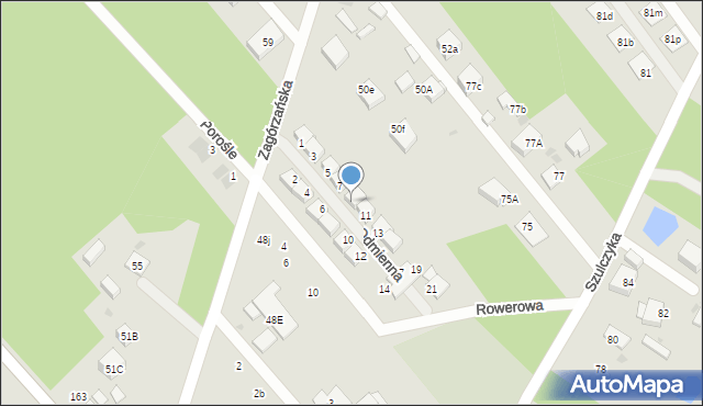 Warszawa, Odmienna, 9, mapa Warszawy