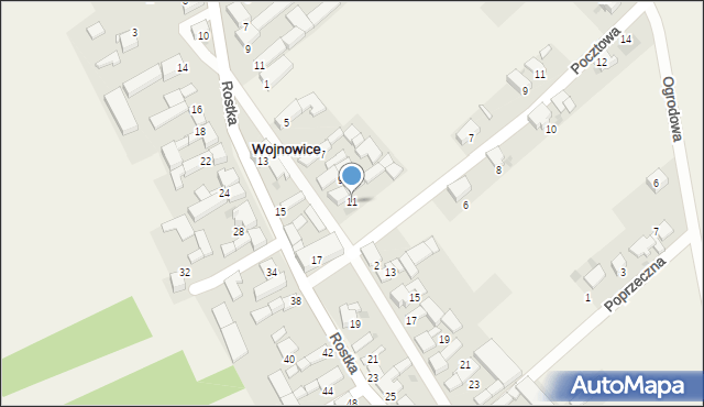 Wojnowice, Odrodzenia, 11, mapa Wojnowice