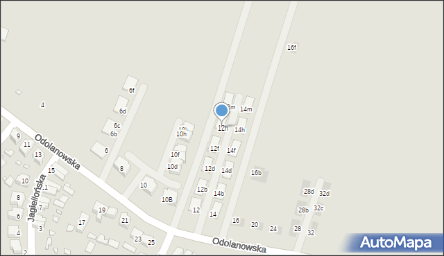 Wrocław, Odolanowska, 12h, mapa Wrocławia