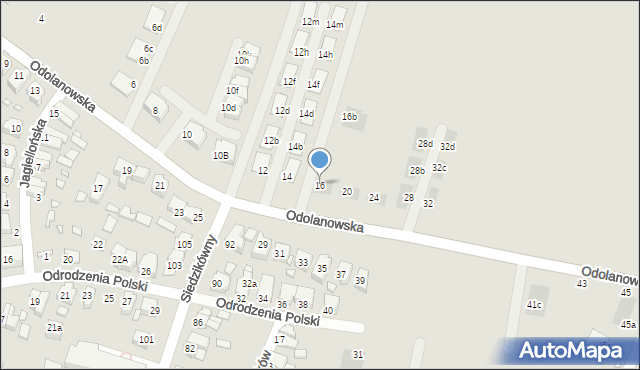 Wrocław, Odolanowska, 16, mapa Wrocławia