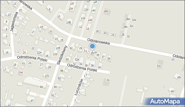 Wrocław, Odolanowska, 33, mapa Wrocławia