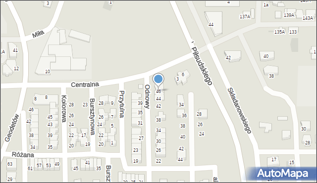 Wyszków, Odnowy, 46, mapa Wyszków