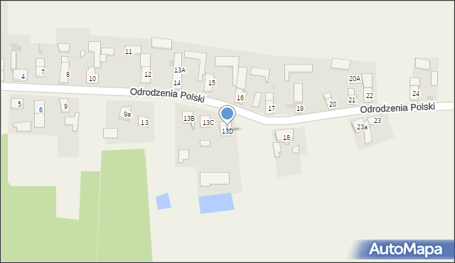 Zawiść, Odrodzenia Polski, 13D, mapa Zawiść