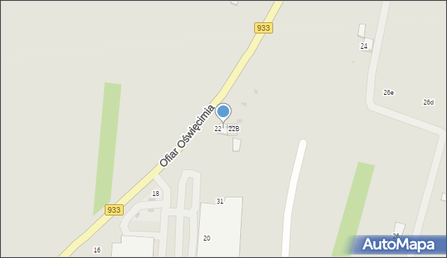 Brzeszcze, Ofiar Oświęcimia, 22A, mapa Brzeszcze