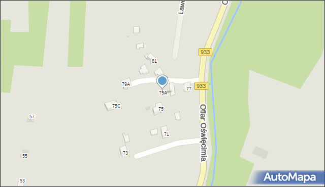 Brzeszcze, Ofiar Oświęcimia, 75A, mapa Brzeszcze