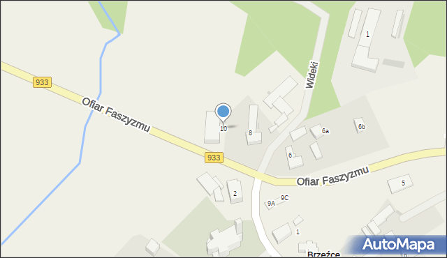 Brzeźce, Ofiar Faszyzmu, 10, mapa Brzeźce