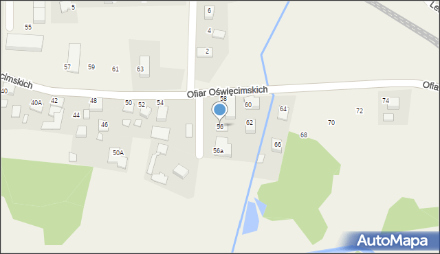 Górki Śląskie, Ofiar Oświęcimskich, 56, mapa Górki Śląskie