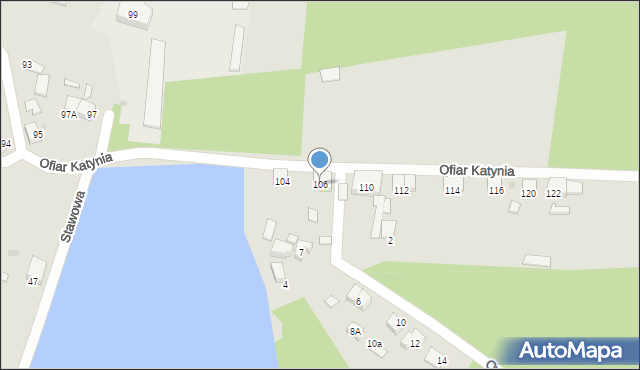 Kalety, Ofiar Katynia, 106, mapa Kalety