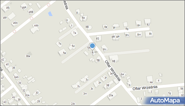 Mysłowice, Ofiar Września, 5, mapa Mysłowice
