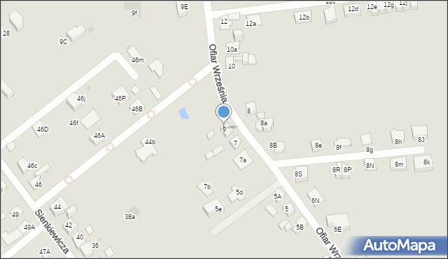 Mysłowice, Ofiar Września, 9, mapa Mysłowice