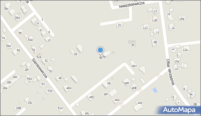 Mysłowice, Ofiar Września, 9C, mapa Mysłowice