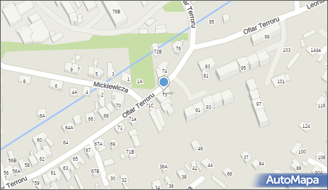 Rydułtowy, Ofiar Terroru, 73, mapa Rydułtowy