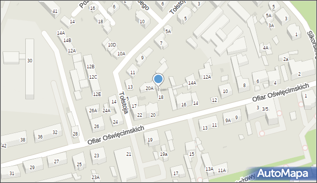 Świdnica, Ofiar Oświęcimskich, 18A, mapa Świdnicy