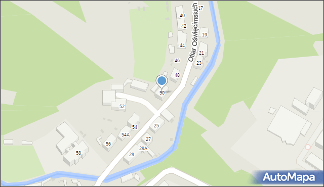 Świebodzice, Ofiar Oświęcimskich, 50, mapa Świebodzice