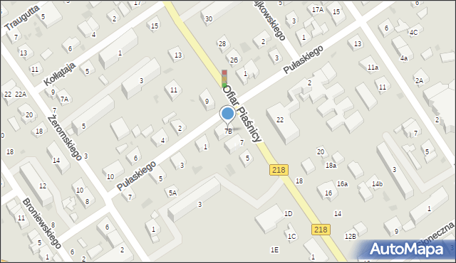 Wejherowo, Ofiar Piaśnicy, 7B, mapa Wejherowo