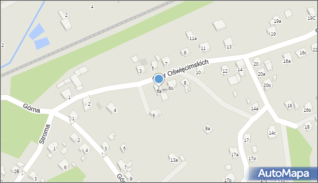 Wodzisław Śląski, Ofiar Oświęcimskich, 6a, mapa Wodzisławia Śląskiego