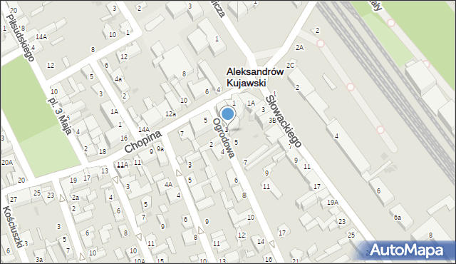 Aleksandrów Kujawski, Ogrodowa, 3, mapa Aleksandrów Kujawski